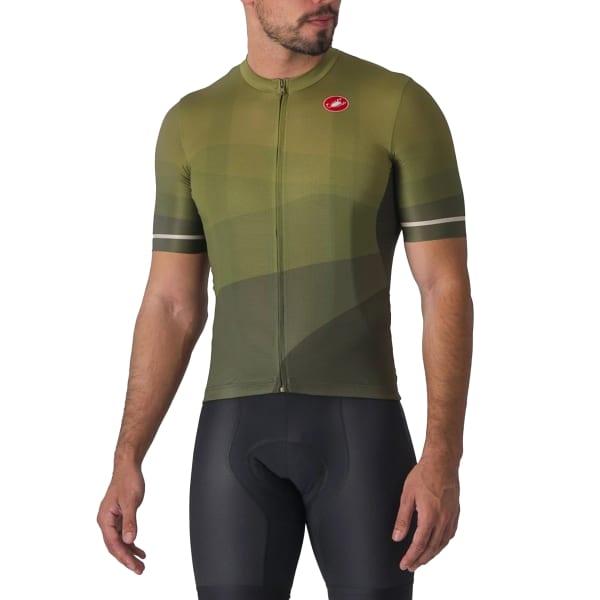 Maillot vélo CASTELLI ORIZZONTE JERSEY DEEP GREEN/SAGE-SILVER MOON