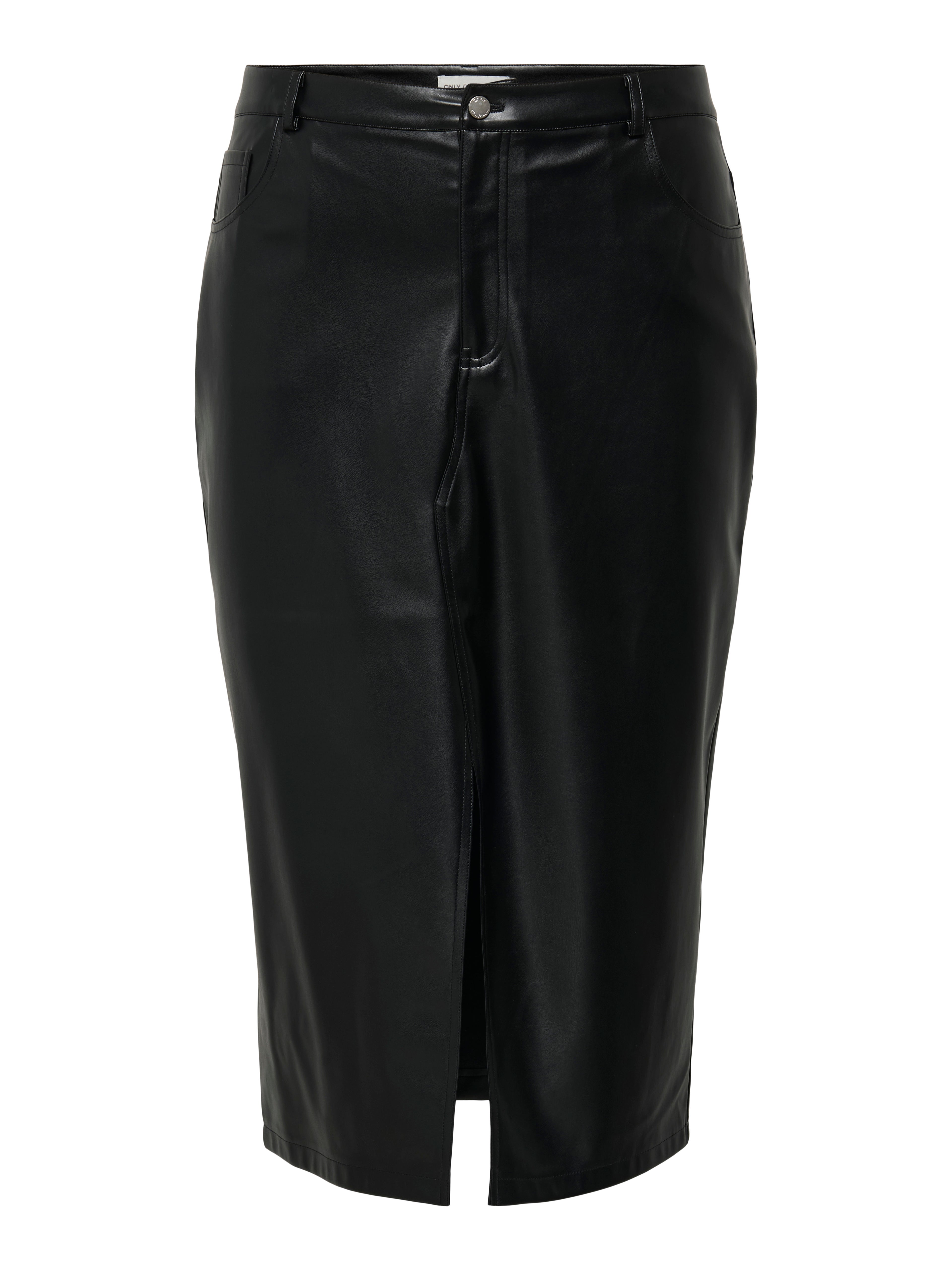 CARKIRI Kunstlederrock Black