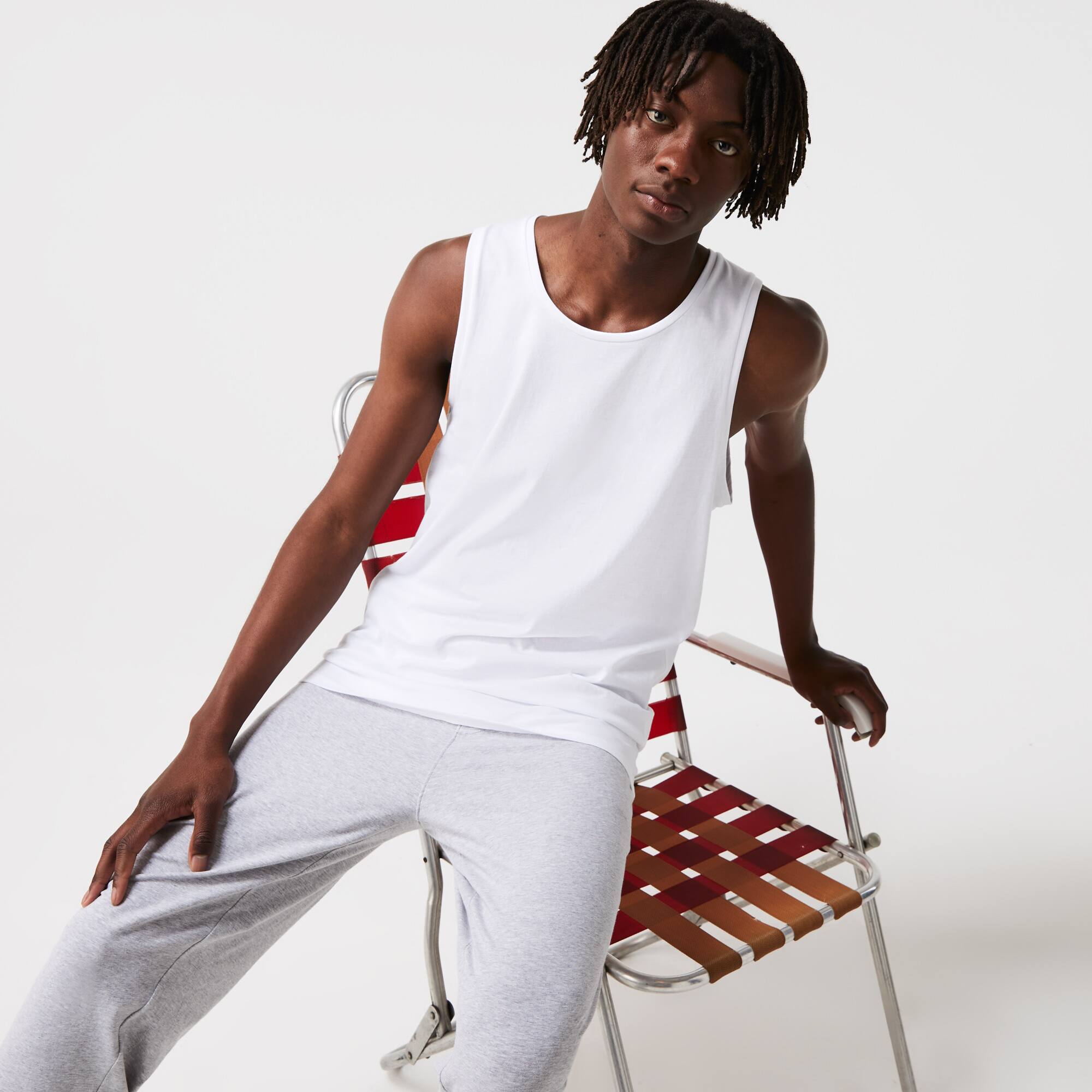 Herren Tank Top aus Baumwolle im 3er-Pack Loungewear - Weiss - Lacoste - Herren