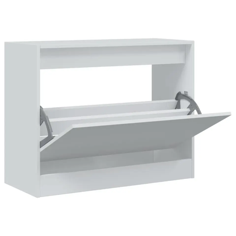vidaXL - Schoenenrek - Wit - Bewerkt hout - 80 x 34 x 63 cm
