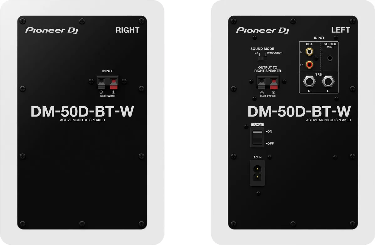 Pioneer DM-50D BT Blanc (la paire) Enceintes de monitoring