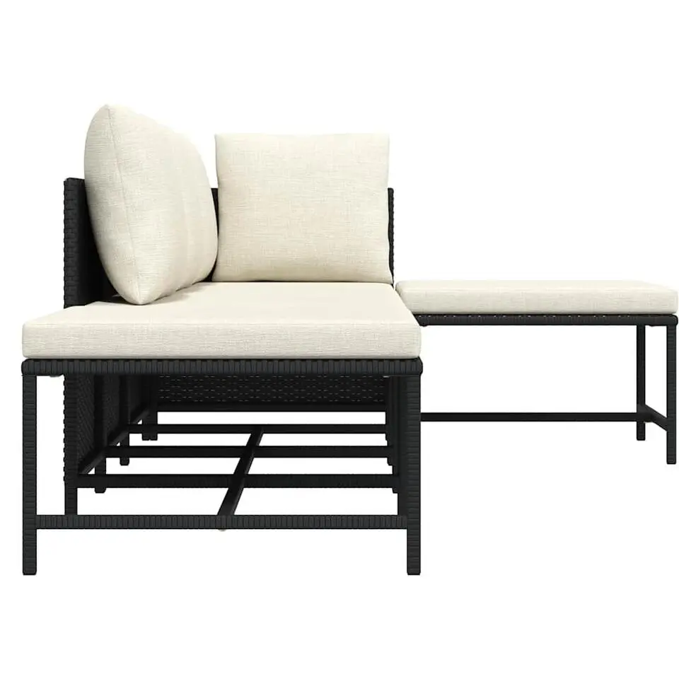 vidaXL - Tuinstoel - Zwart - Rattan