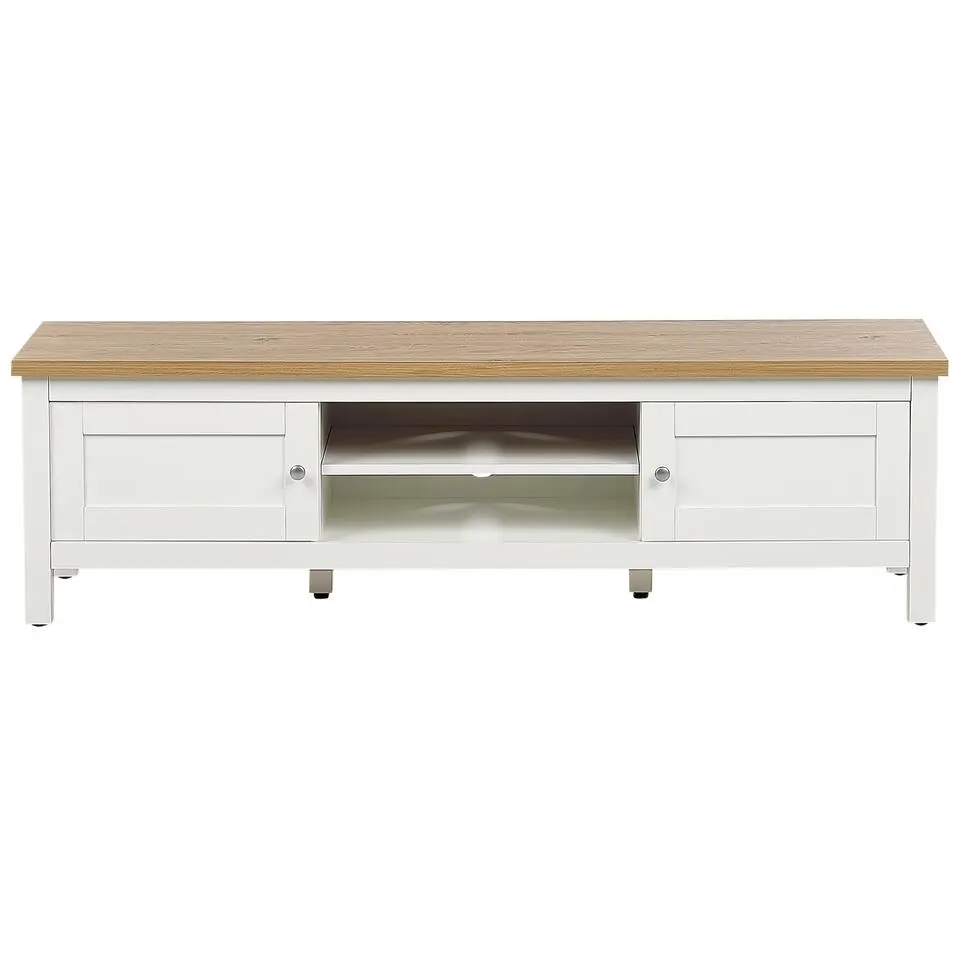 ATOCA - TV-meubel - Lichthout/Wit - MDF
