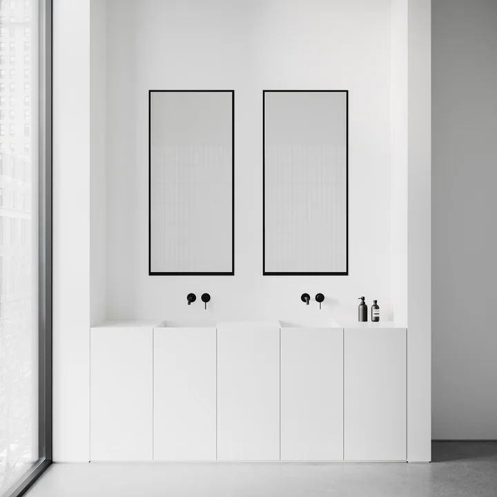 Nichba Design - Wandspiegel large, 145 x 60 cm, schwarz