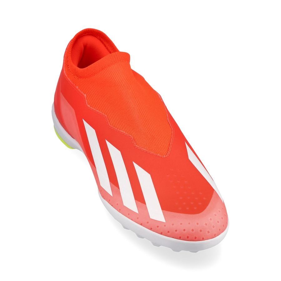 adidas X Crazyfast League Laceless TF Energy Citrus - Rouge/Blanc/Jaune