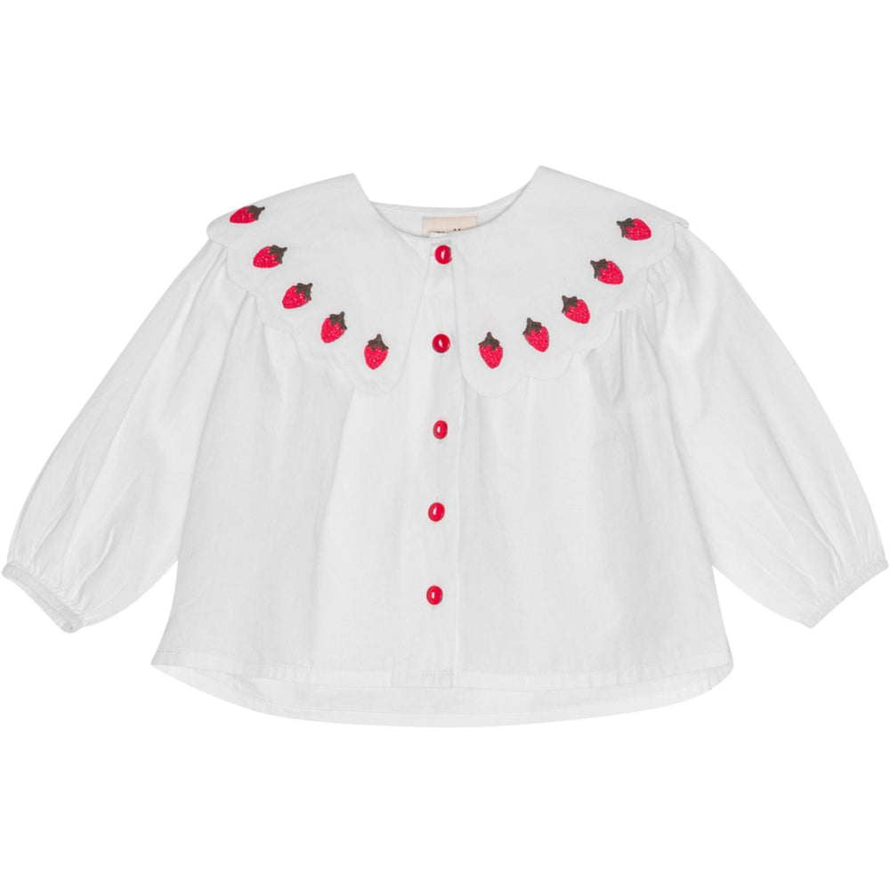 Køb Flöss Bright White Berry Everlyn bluse