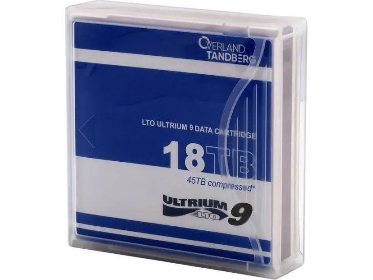 Overland-Tandberg TANDBERG LTO-9 DATA CARTRIDGE 18/45TB PRE-LABELED 5-PACK, Tomt databånd, LTO, 18 TB, 45 TB, 30 År, 102 mm