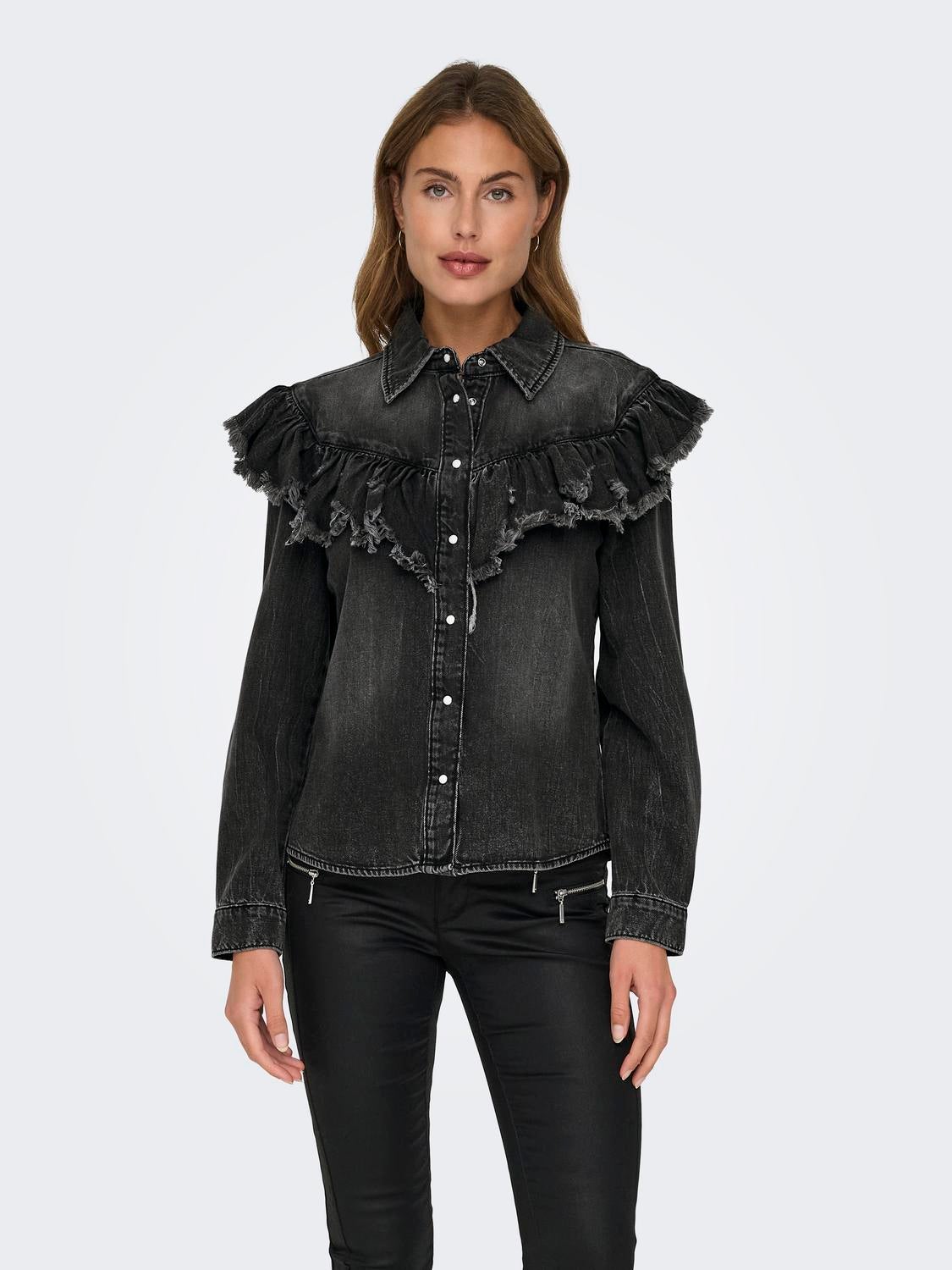 ONLBROADWAY Jeanshemd Washed Black