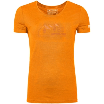 Ortovox 150 Cool Vintage Badge T-Shirt Autumn Leaves Damen