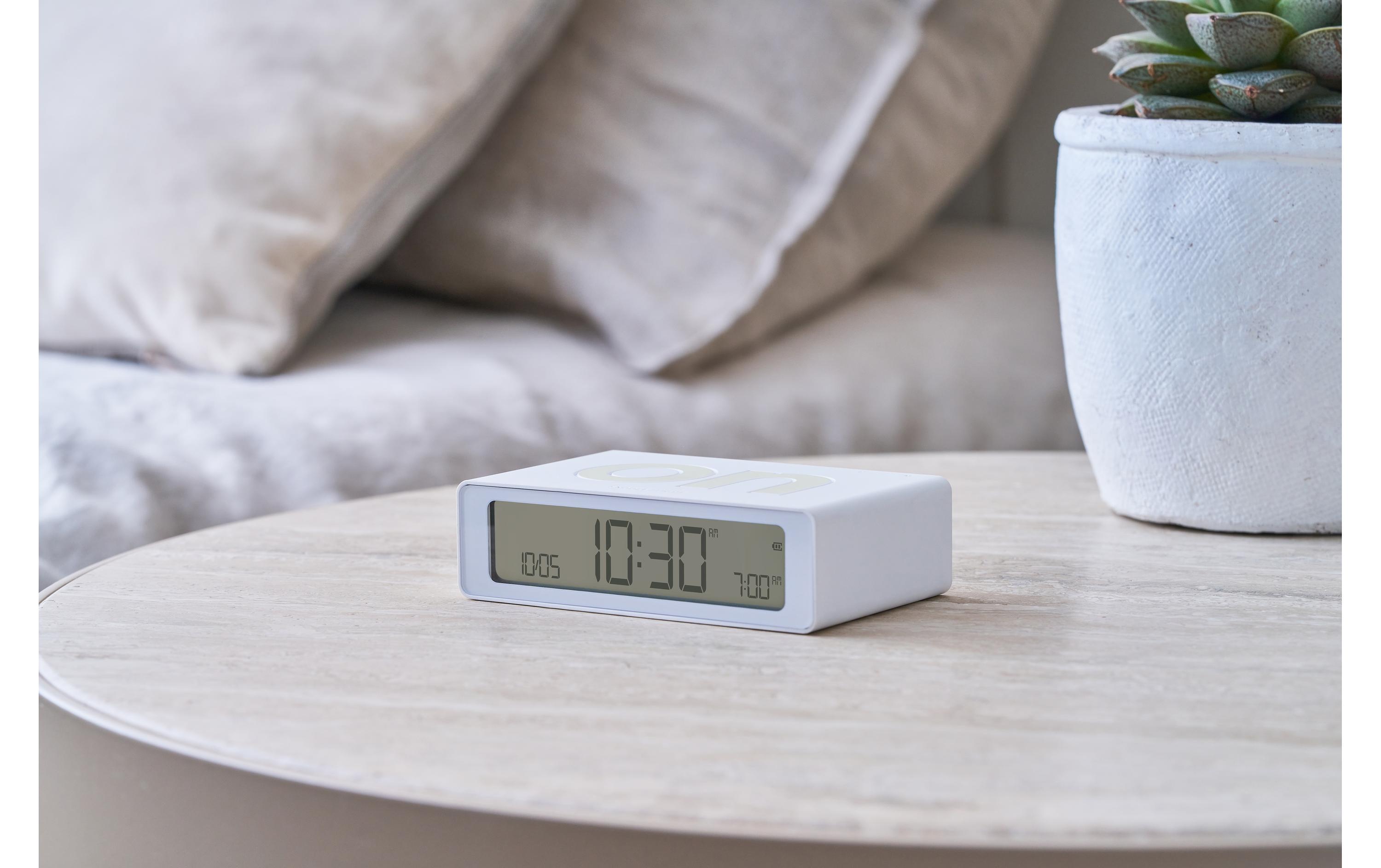 Digitalwecker Flip Mini WeissMini LCD-Wecker mit Umkehrfunktion (On/Off)