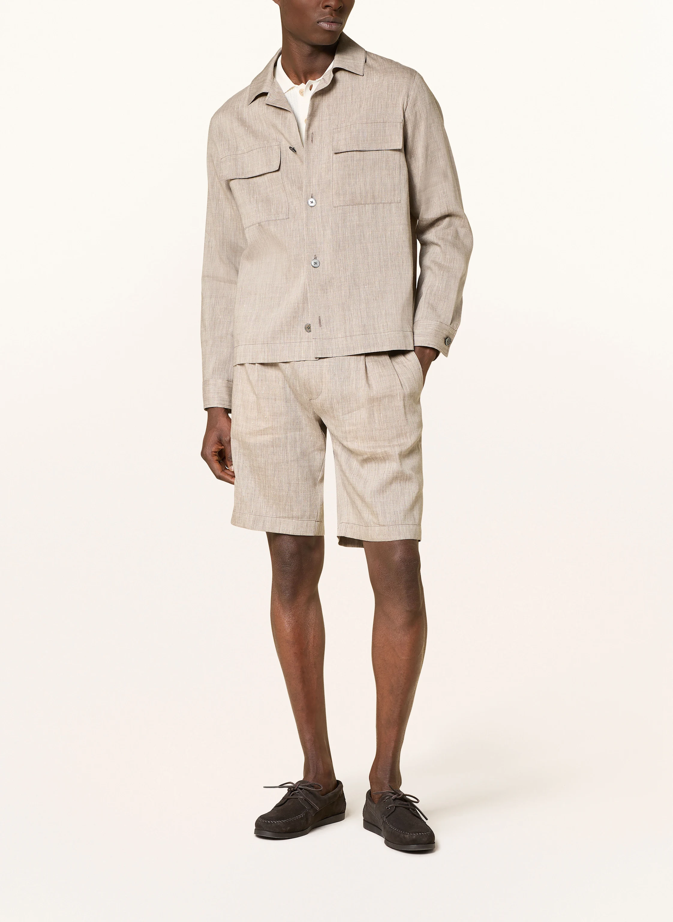 windsor. Shorts SCHIO Modern Fit mit Leinen