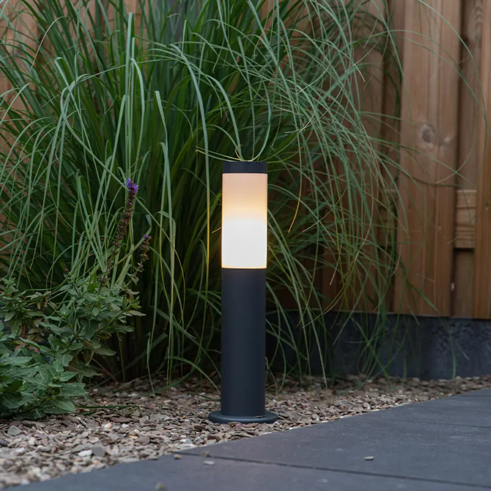 Qazqa staande buitenlampen rox grijs e27