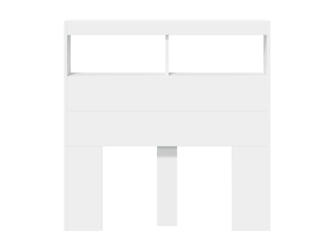 Armoire tête de lit avec LED blanc 100x17x102 cm