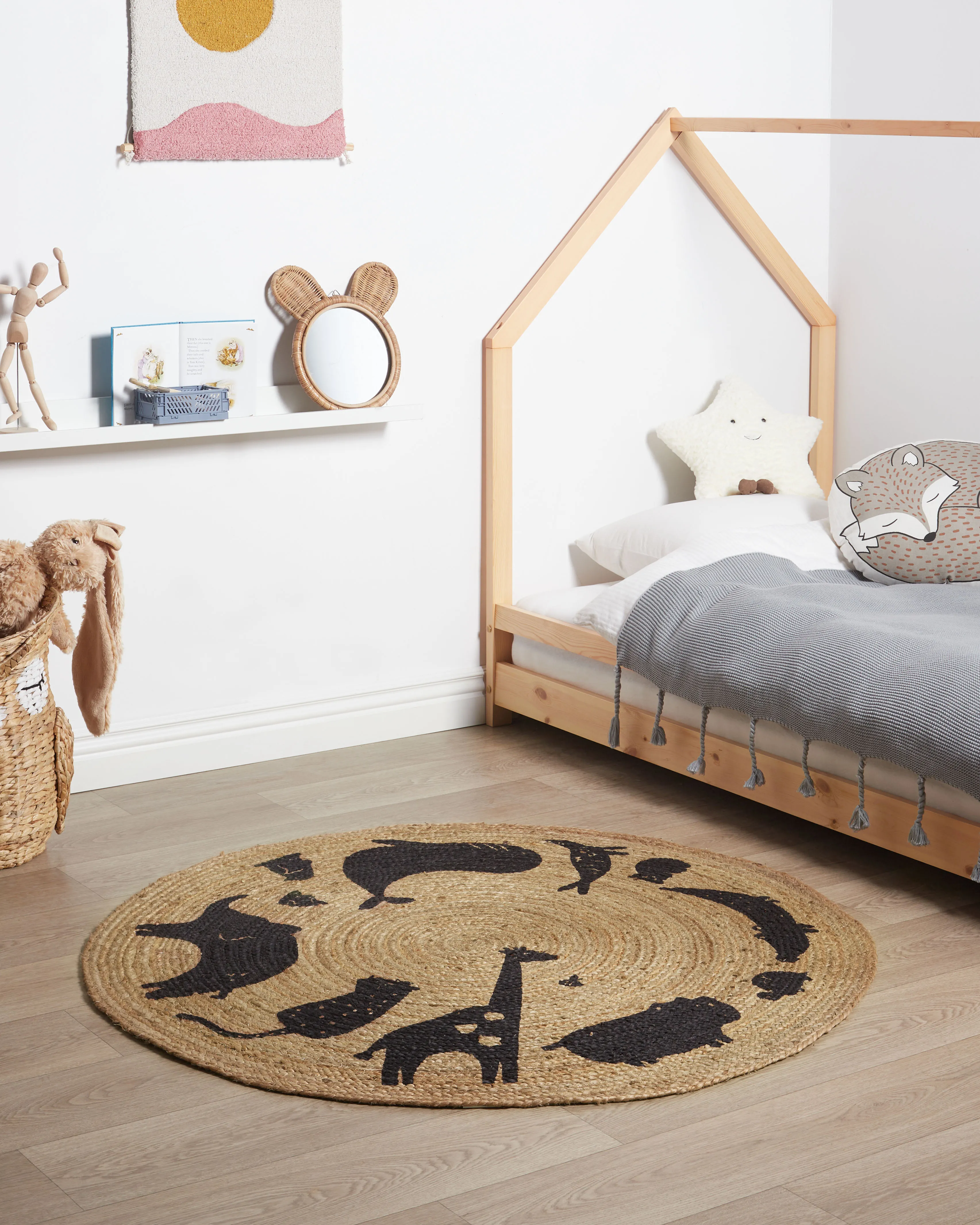 Kindervloerkleed EARTH Beige ø 120 cm Jute