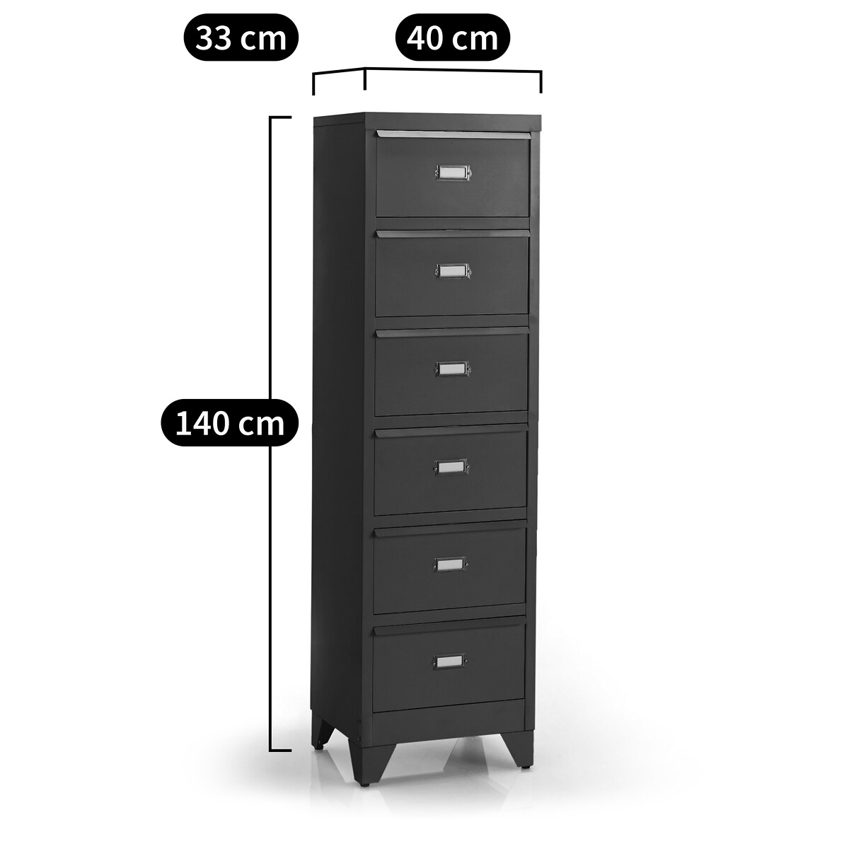 LA REDOUTE INTERIEURS<br>Cômoda metálica com portas de dobradiça, Hiba