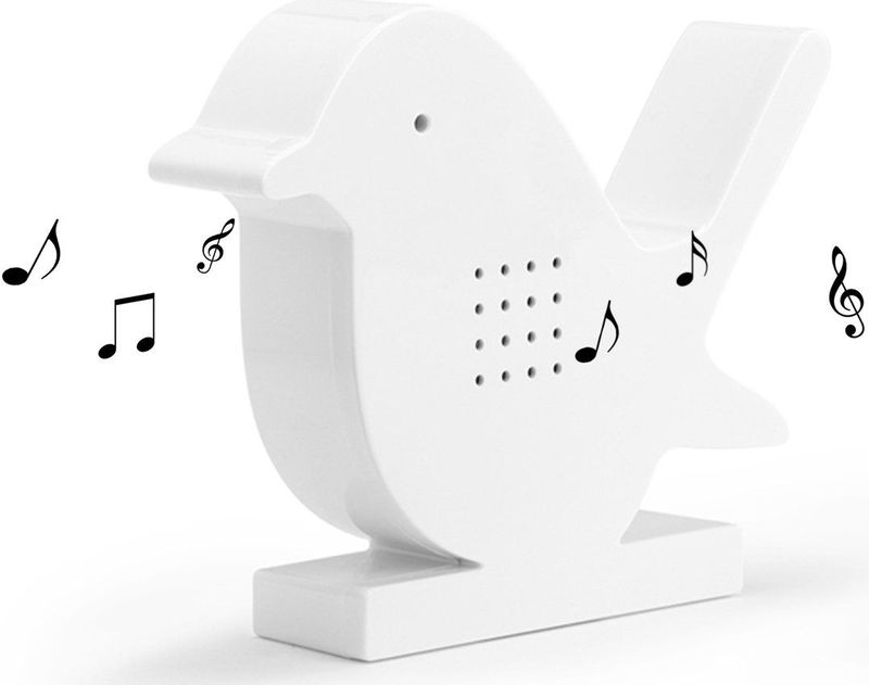Hom&Com - Vogelgeluidenbox - Bewegingssensor - Natuurlijk Vogelgeluid - Stijlvol Design voor Binnengebruik