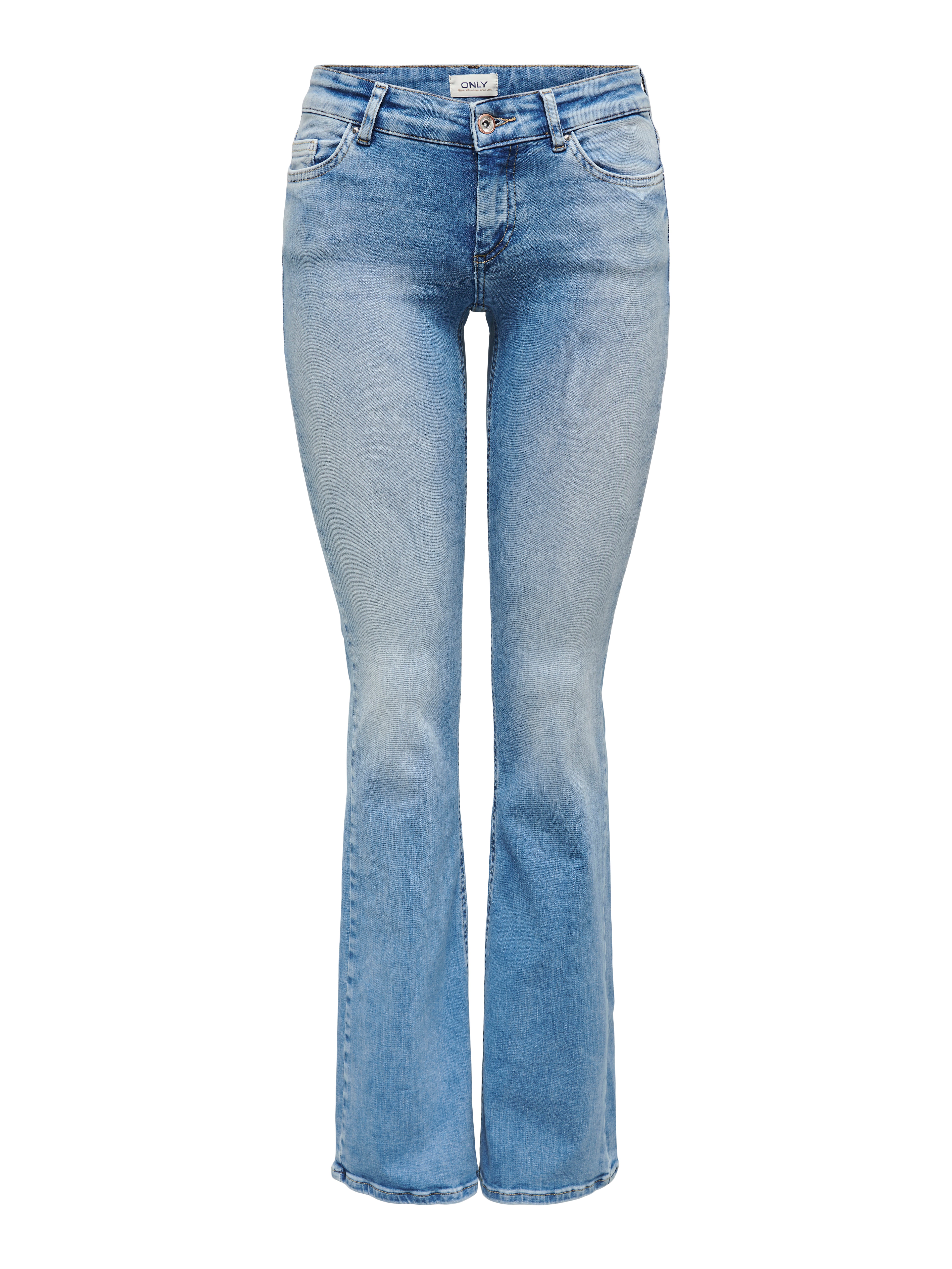 ONLBLUSH Niedrige Taille Ausgestellt Jeans Light Medium Blue Denim