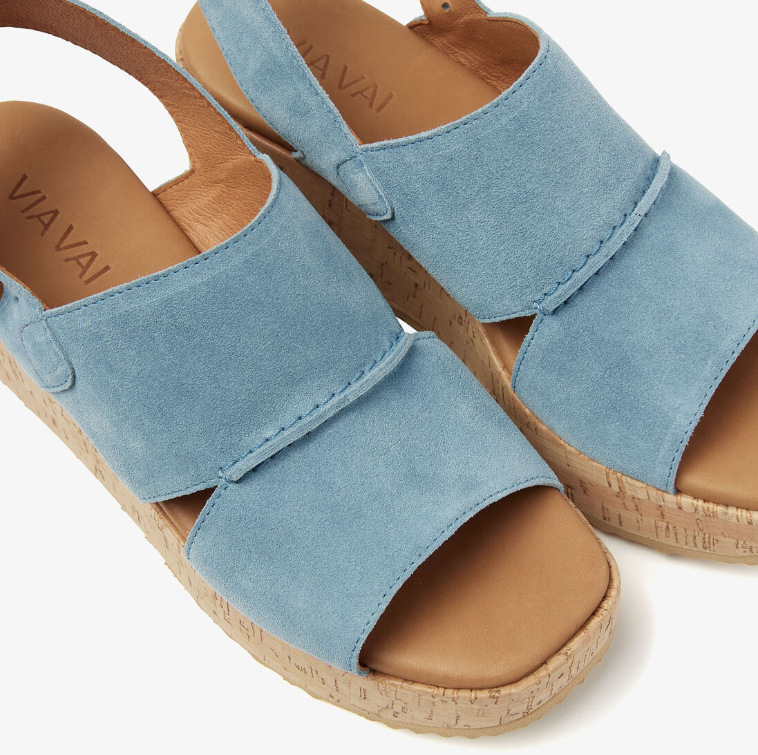 VIA VAI blauwe via vai sandalen sissel ruby