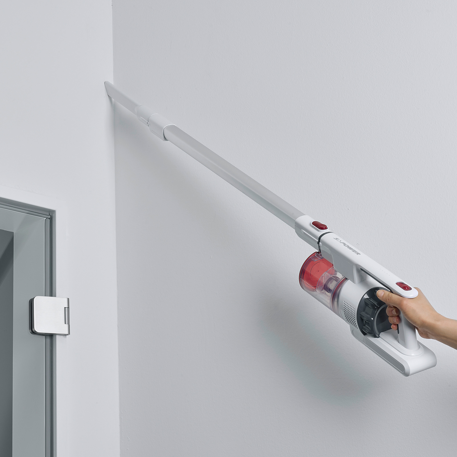 SEVERIN 2in1 Hand- und Stielsauger HV 7152 - weiß-rot