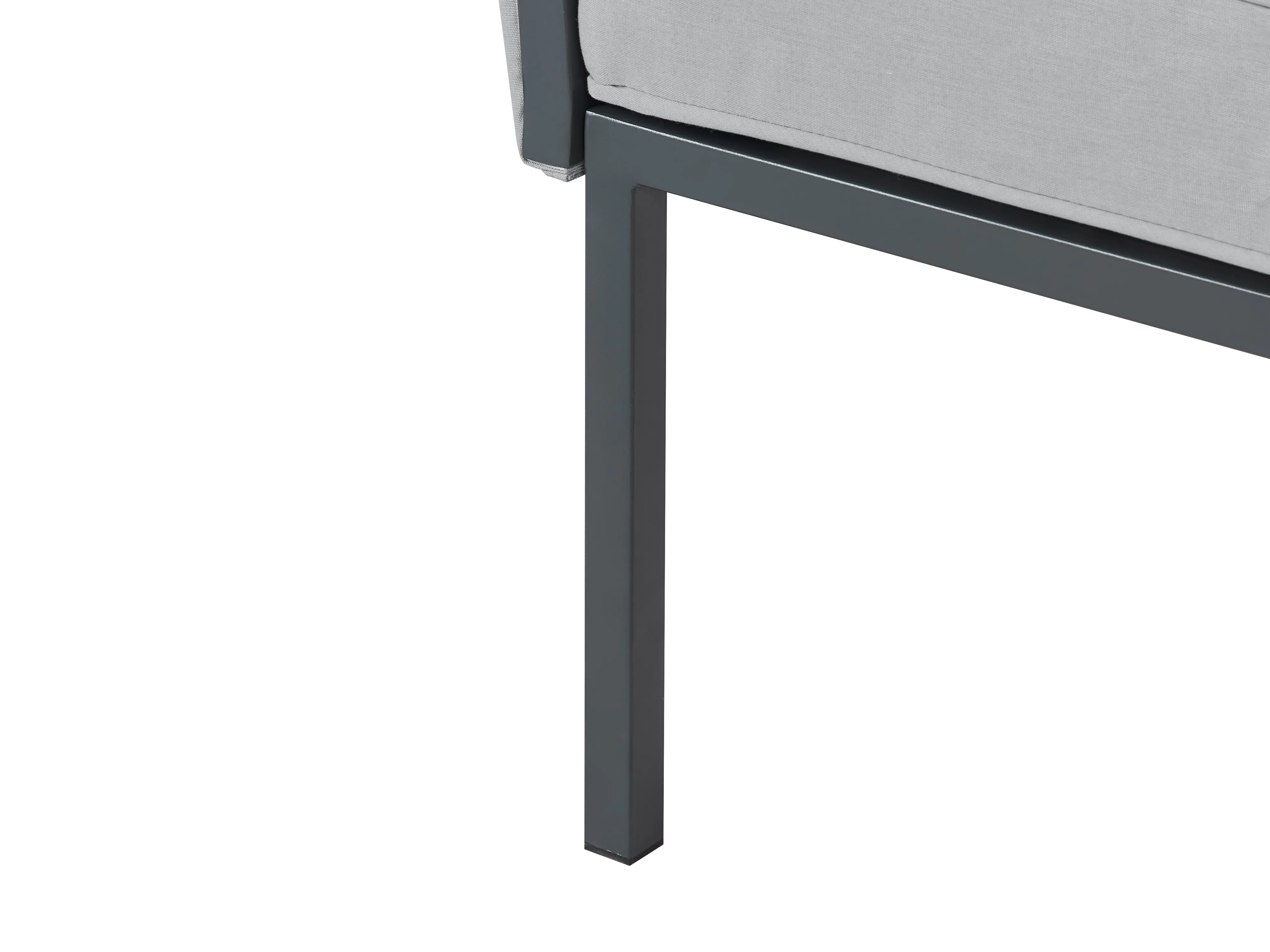Loungeset met tafel 5-zits SKALA Metaal Donkergrijs