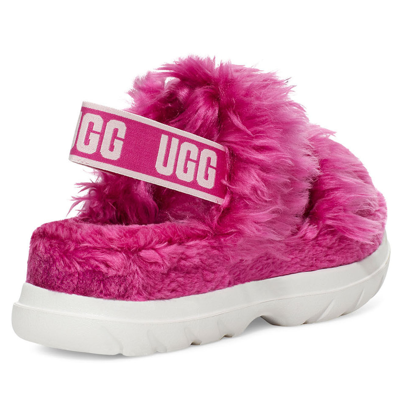 Ugg Sandales chaussons en Fausse fourrure Fluff Sugar roses