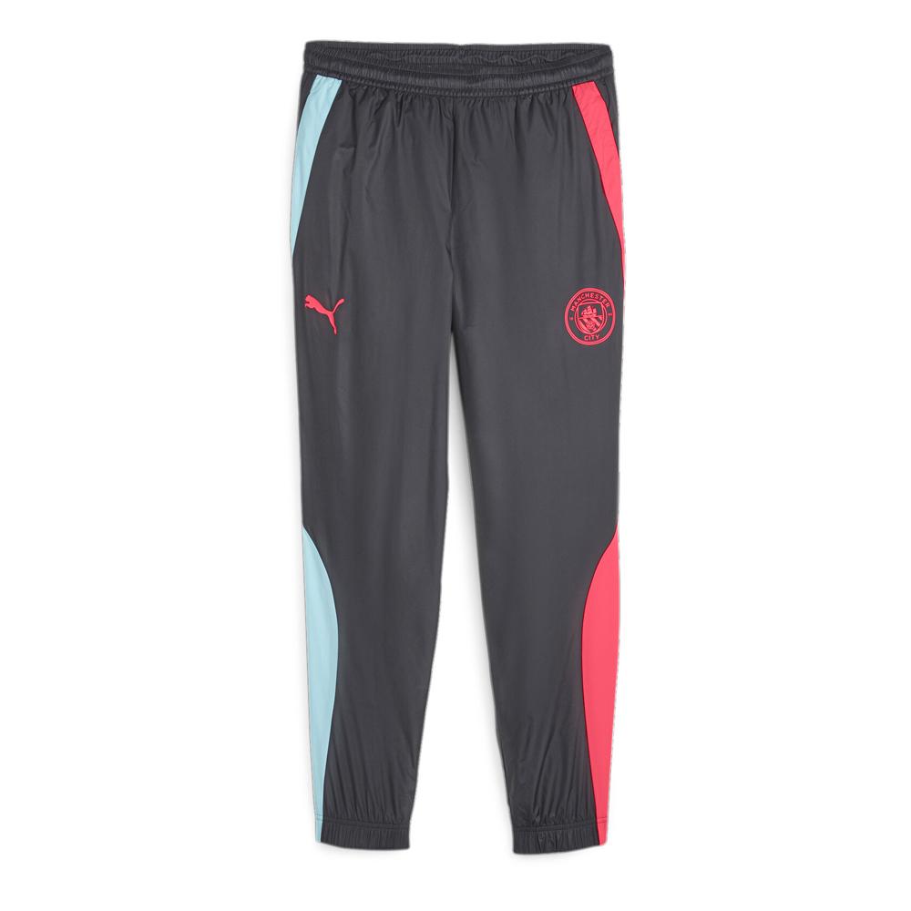 Puma Manchester City Pantalon de foot Noir Homme Puma Prematch Woven