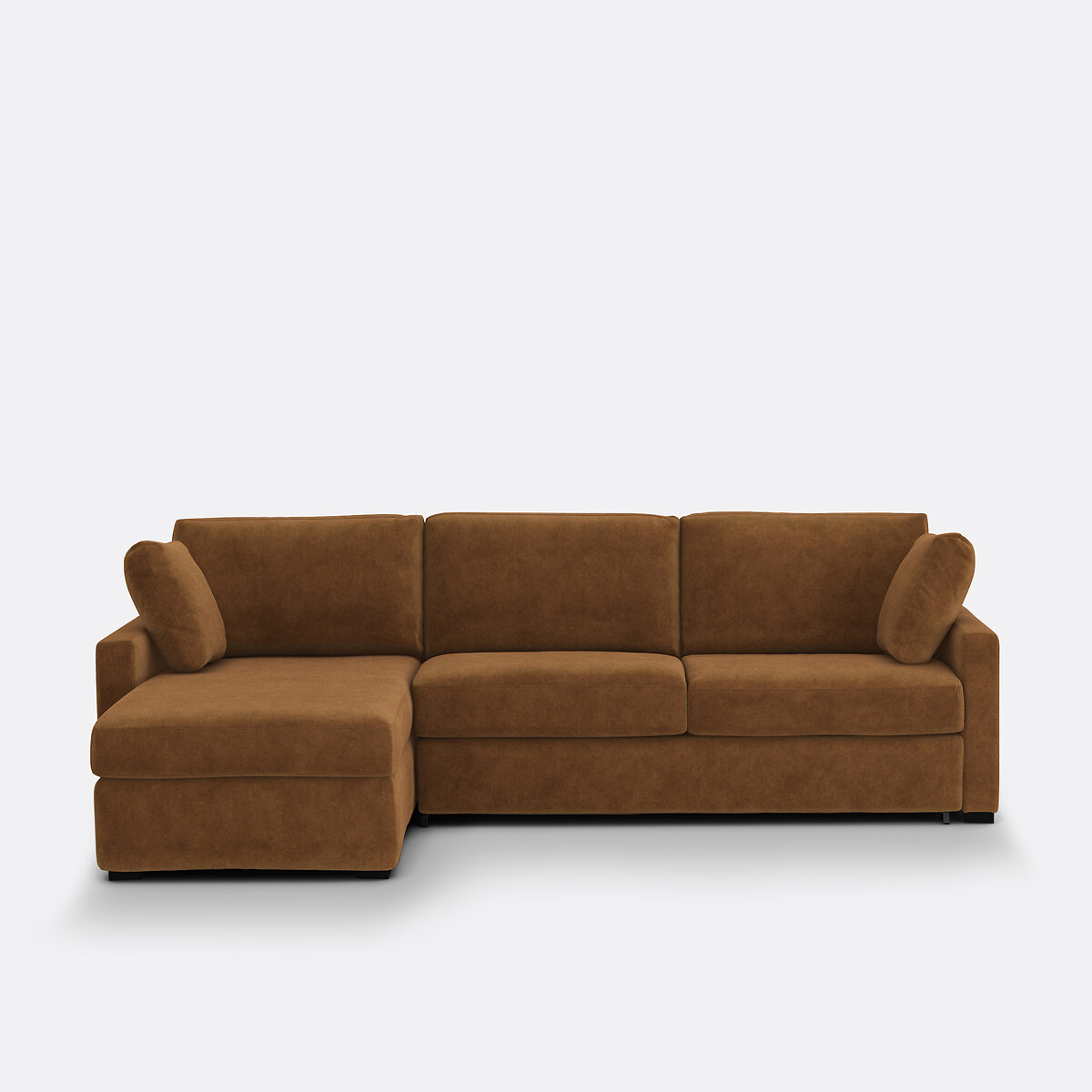 LA REDOUTE INTERIEURS<br>Sofá cama de canto em veludo, Bultex, Timor