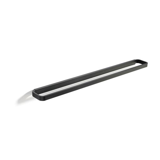 Zone Rim Enkelt Håndklædestang, Black