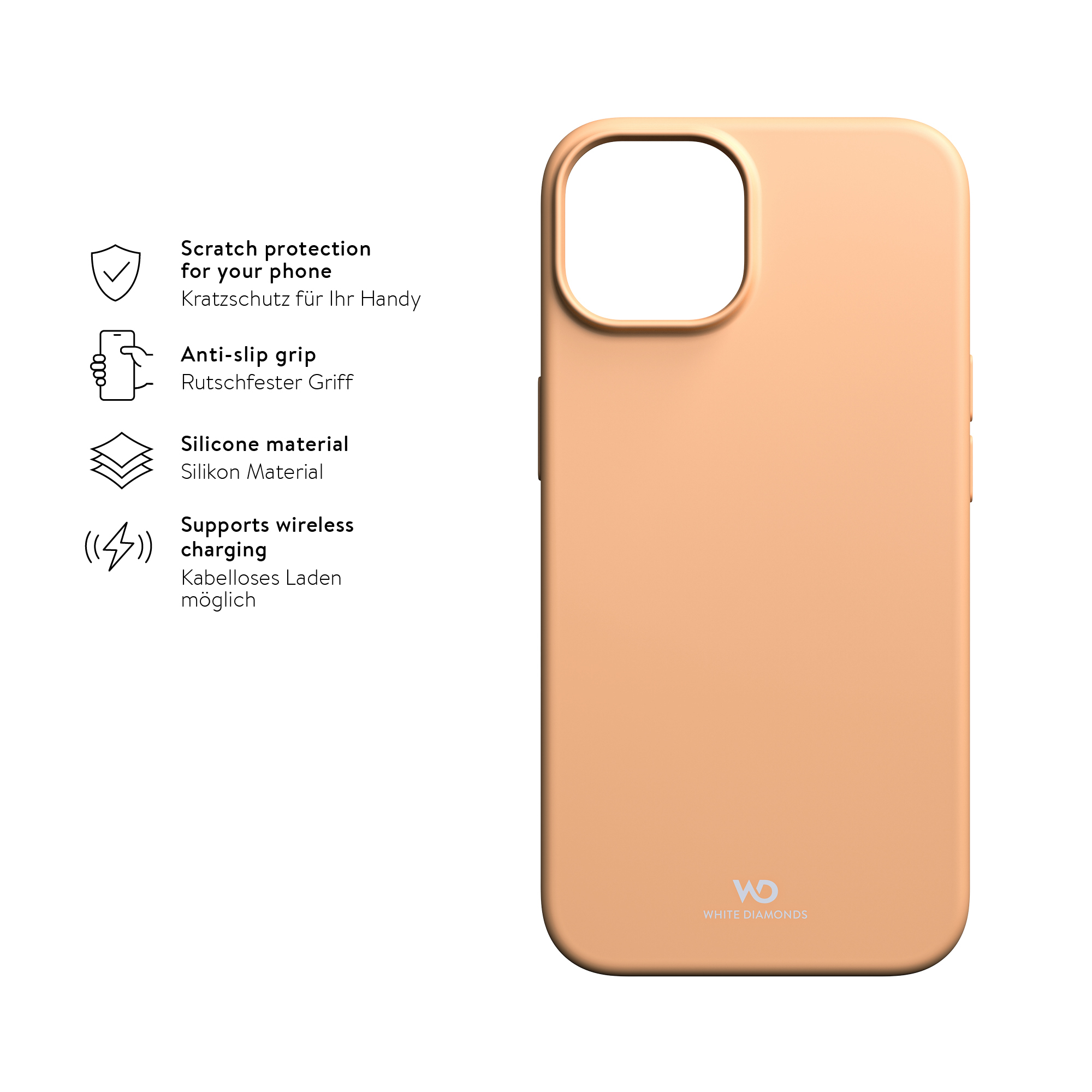 iPhone 13 Urban Case Silikon Cover Hülle (1480FIT54) - Apricot