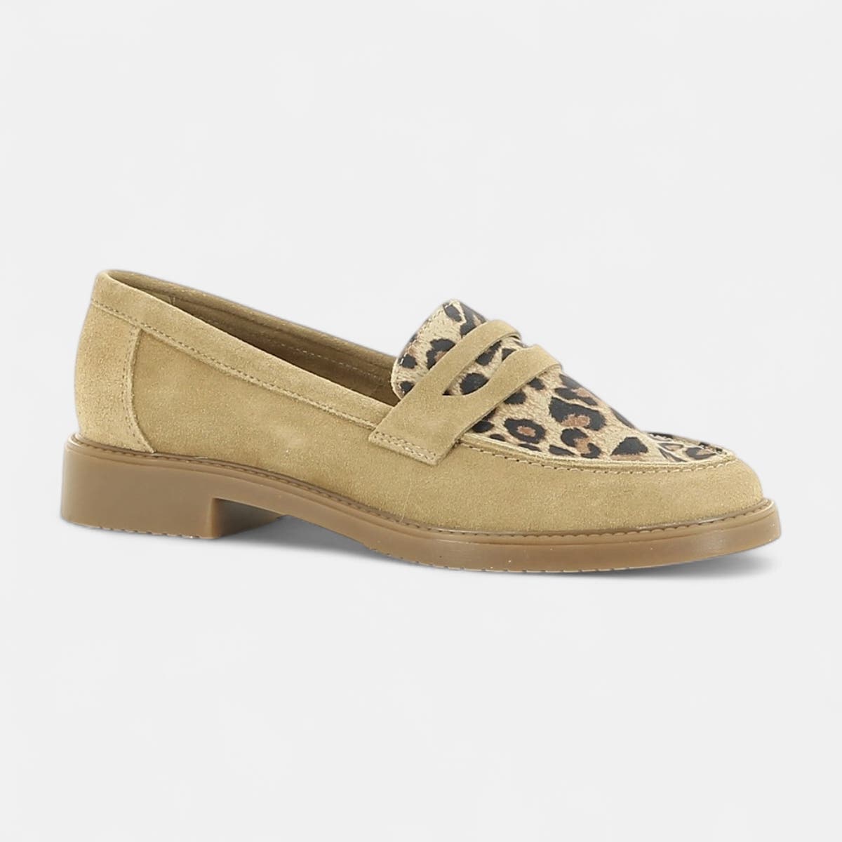 Mocassins Femme en cuir beige