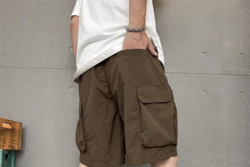 WidoWilder - Cargoshorts met trekkoord in de taille en wijde pijpen