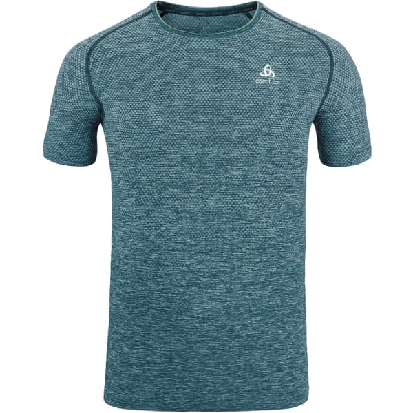 T-shirt running ODLO MC ESSENTIAL SEAMLESS SAXONY BLUE MELANGE