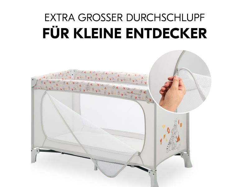 Hauck Reisebett Dream N Play Go Pooh Friends Beige Schönes Reisebett im Disney-Design