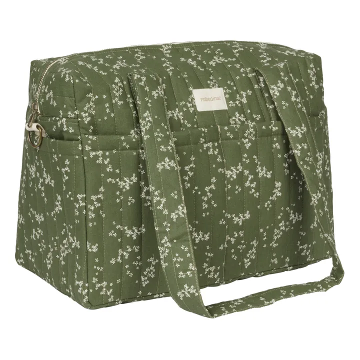 Nobodinoz Sac à langer Stories en coton bio | Vert
