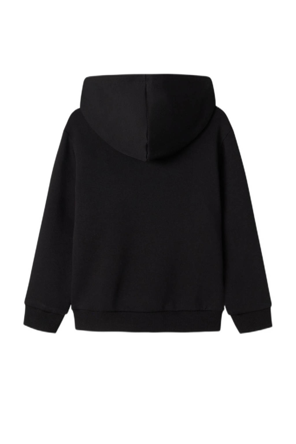 NAME IT hoodie met tekst zwart