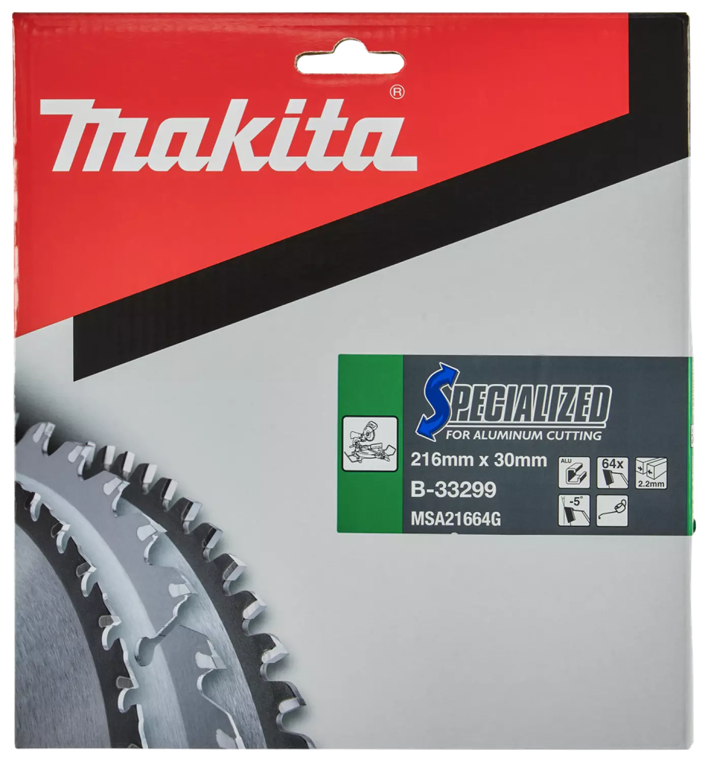 Makita B-33299 Cirkelzaagblad - Aluminium Specialized - 216x30x2,2mm - 64T