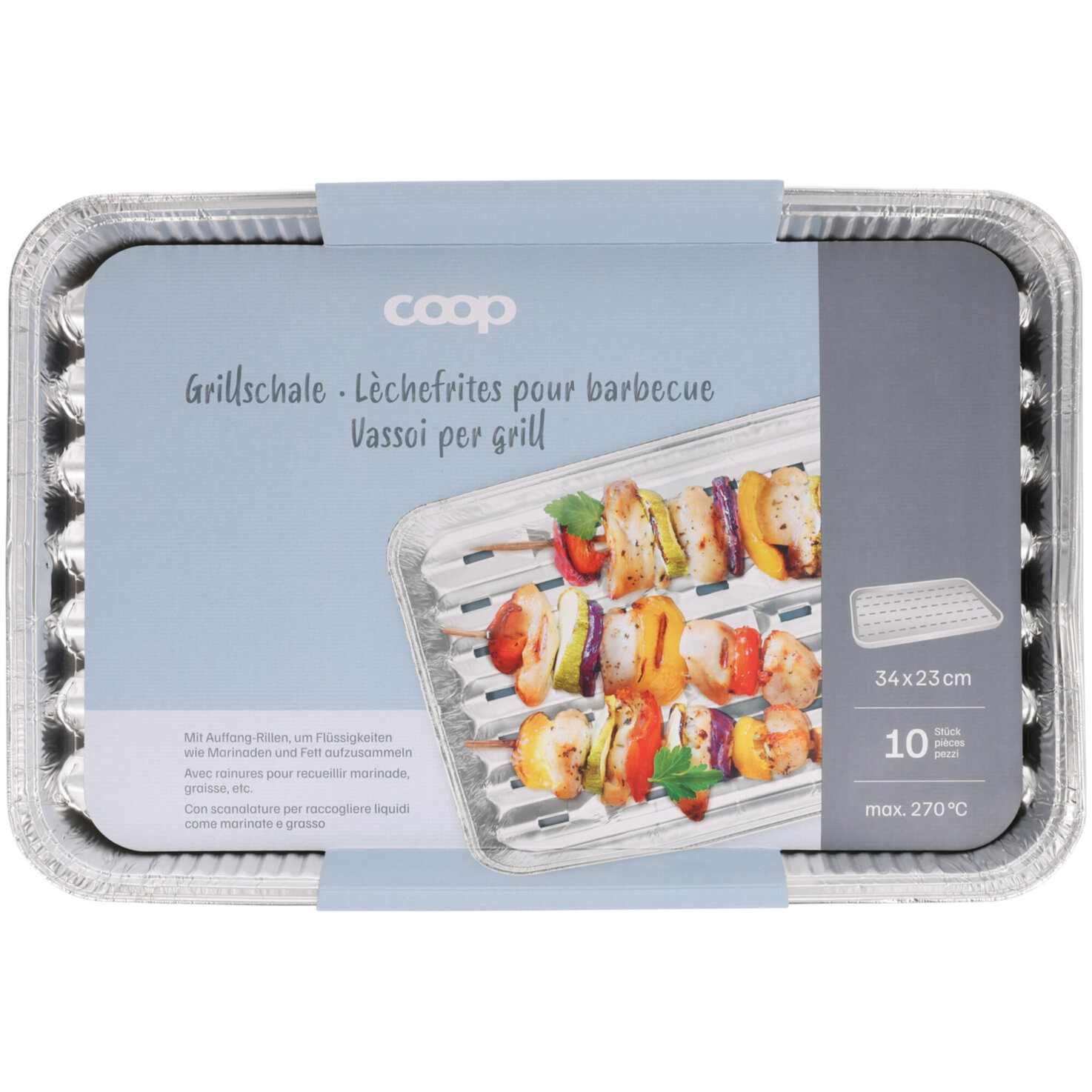 Grillschalen Alu 34cmx23cm 10 Stück