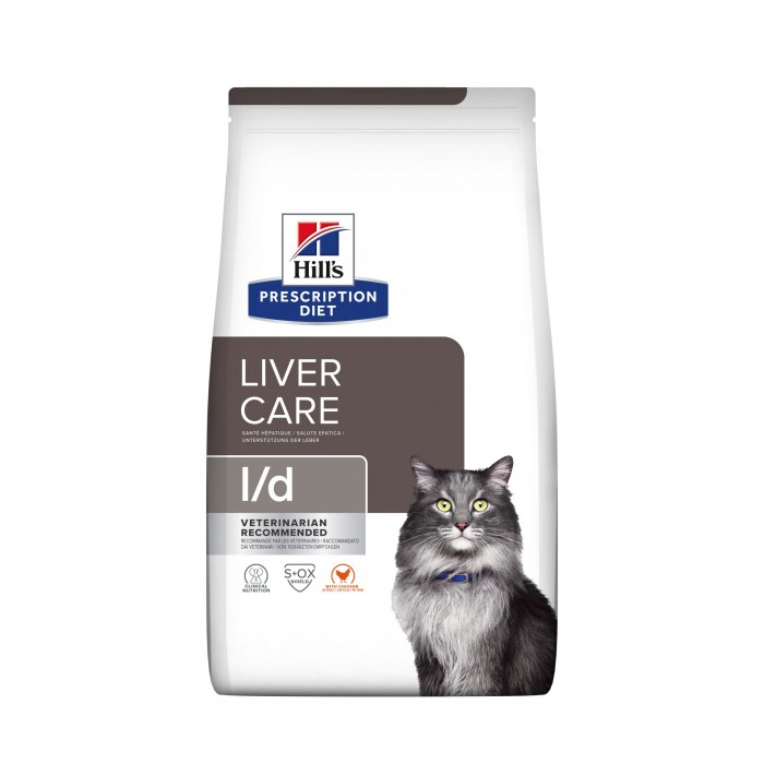 HILL'S Prescription Diet l/d Liver Care au Poulet - Croquettes pour chat
