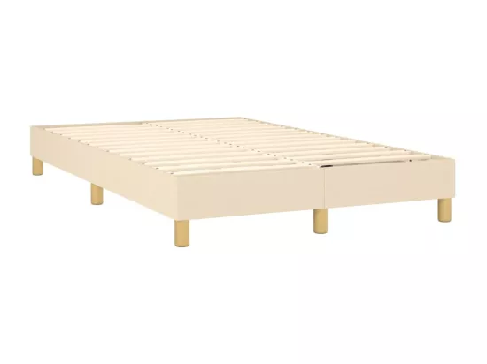 Sommier à lattes de lit Crème 120x200 cm Tissu