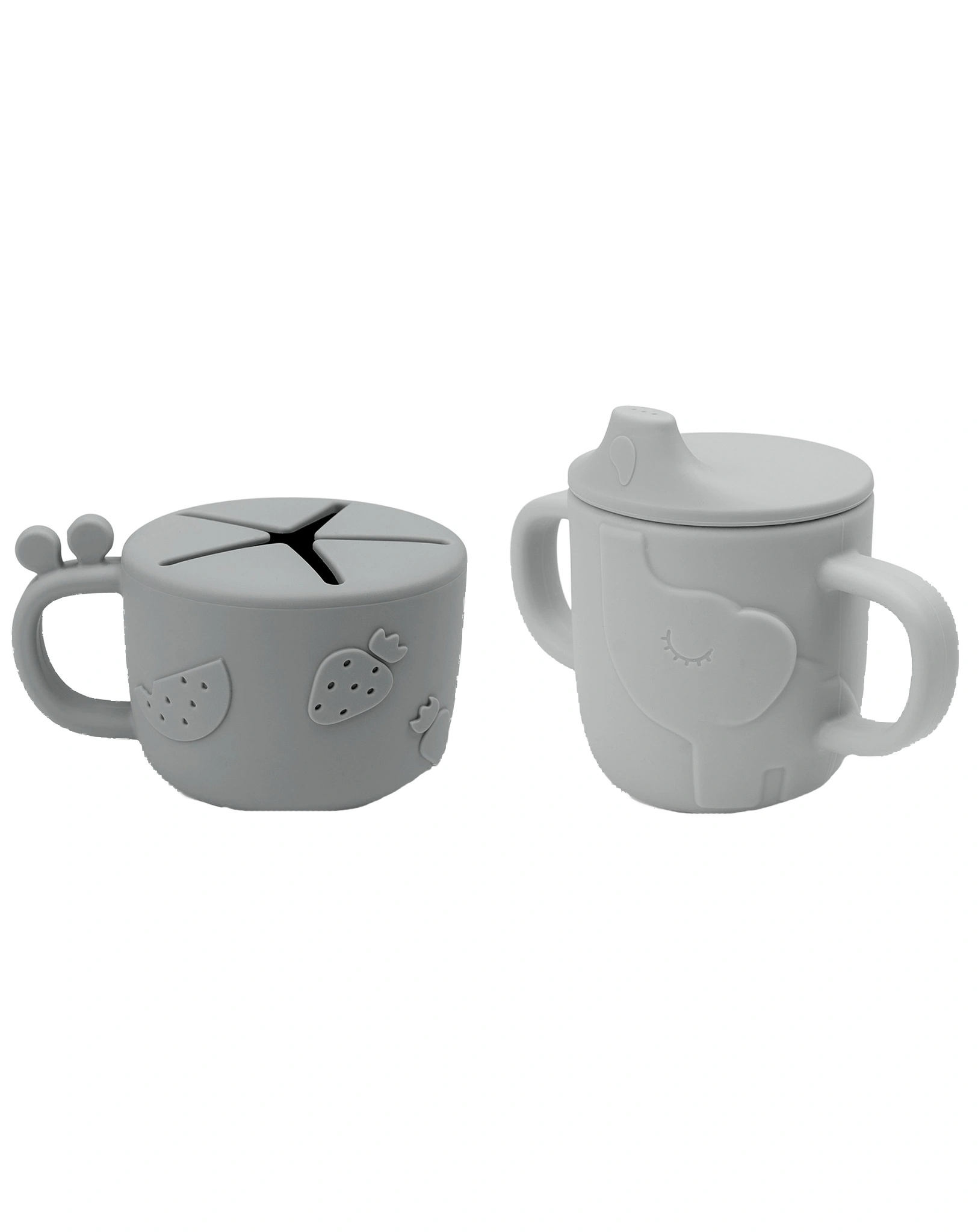 Trinkbecher Set PEEKABOO - DEER FRIENDS 3-teilig in grau
