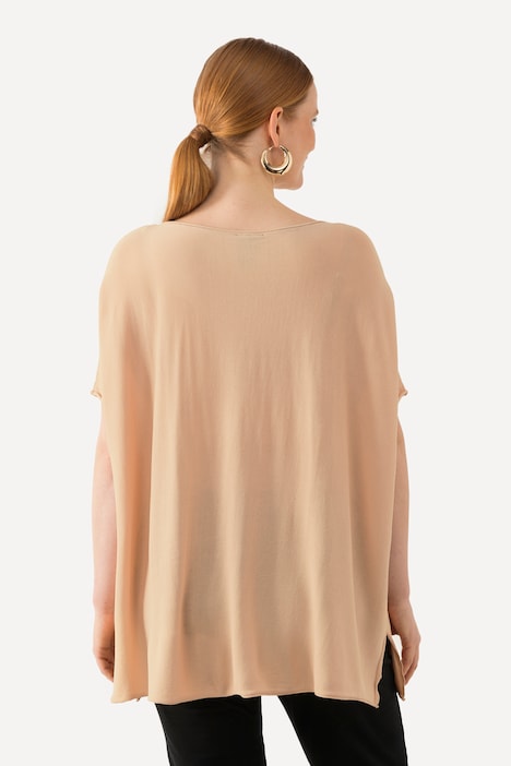 Pullover, Oversized, U-Boot-Ausschnitt, Fledermausarm