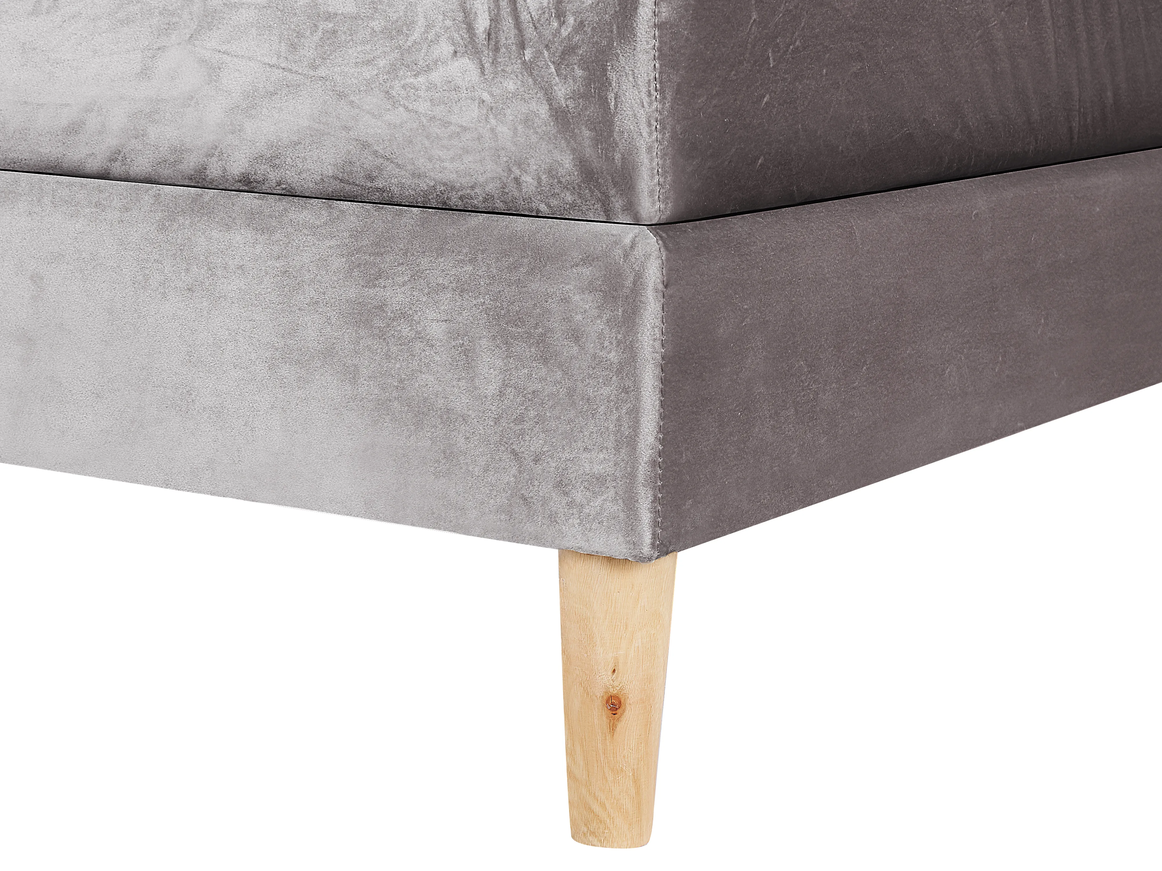 Boxspring Fluweel MARQUISE 180 x 200 cm Grijs