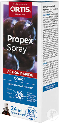 Ortis Propex Spray Action Rapide Gorge Avec Alcool 24ml