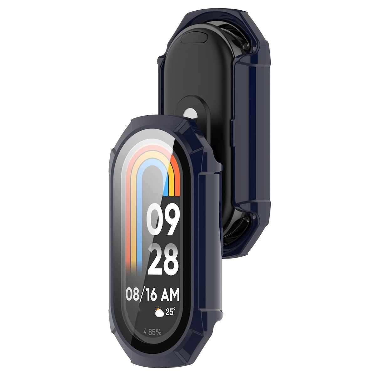 Smart klokkedeksel med skjermbeskytter Mørke blå Mi Band 8