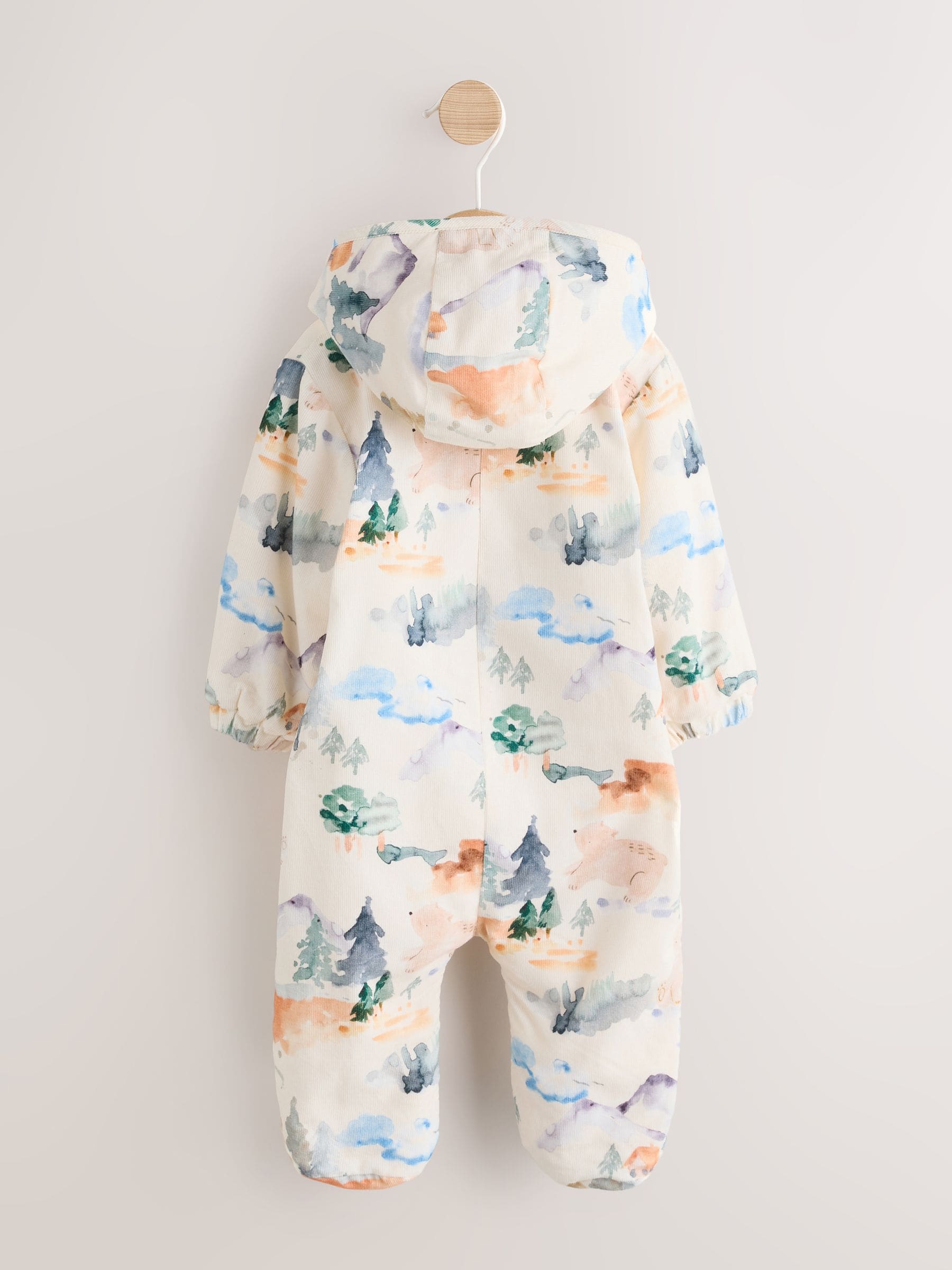 Blue Woodland corduroy met dierenprint - Baby kinderwagenpak (0 mnd - 2 jr)