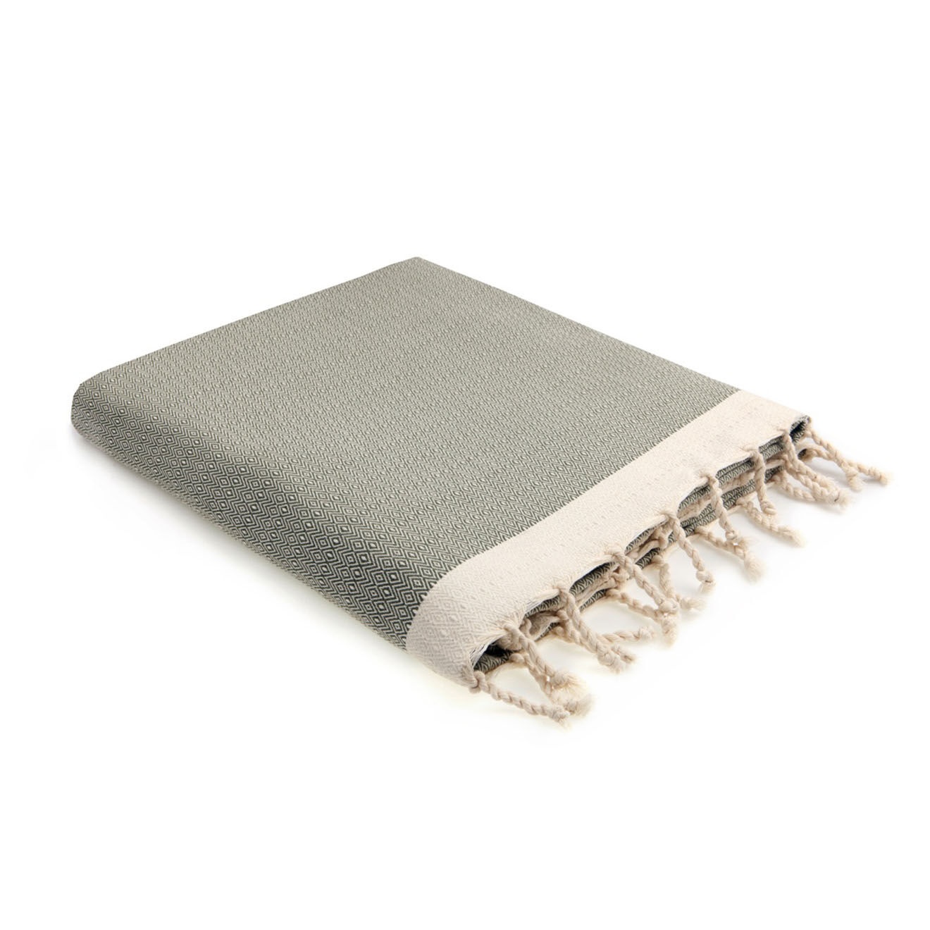 Febronie Plaid coton Courchevel olive