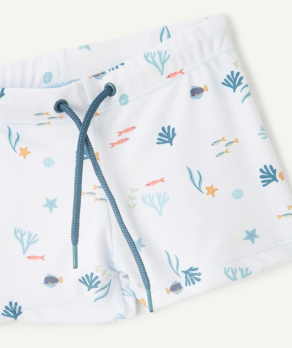 LITTLE DUTCHshort de bain bébé garçon bleu avec imprimé thème océan
