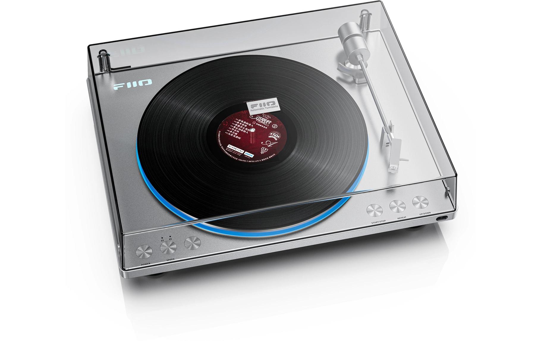 Plattenspieler TT13 Silber<br>Vollautomatischer Plattenspieler mit analoger Audio-Architektur
