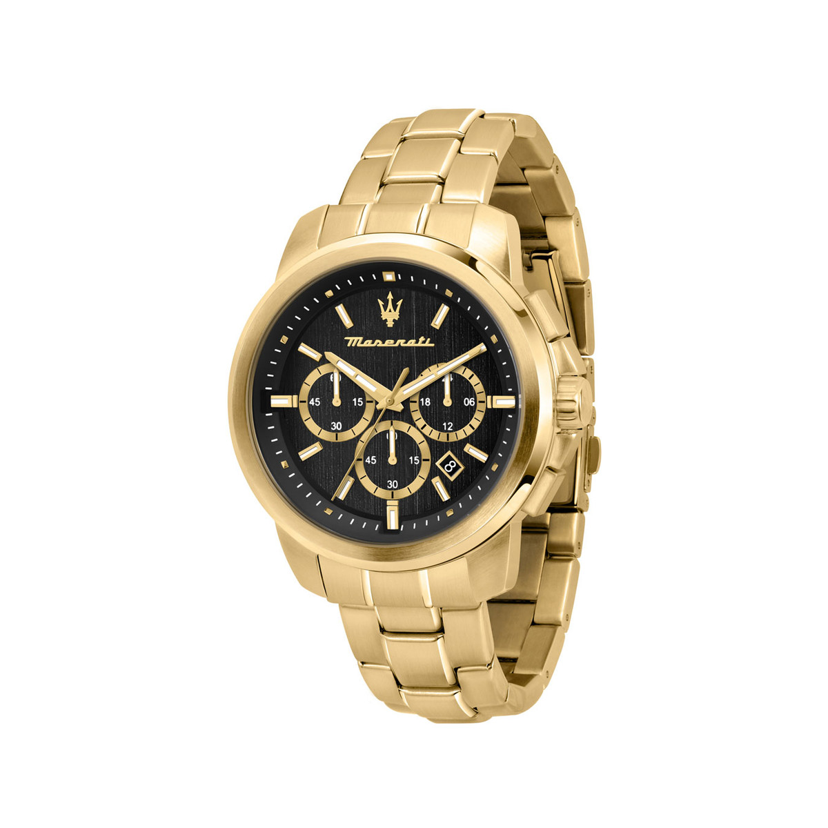 Montre MASERATI homme bracelet acier inoxydable doré jaune