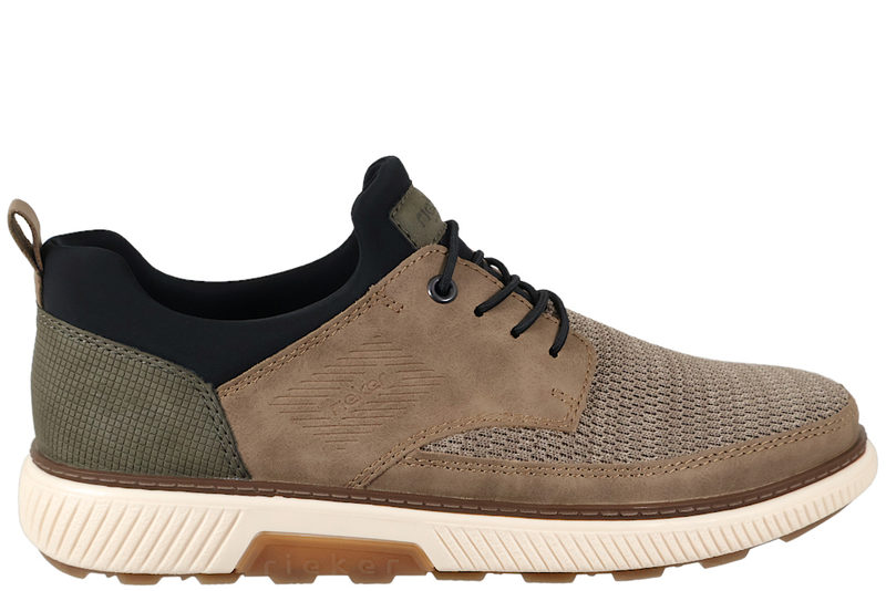RIEKER SKO I BEIGE TEKSTIL